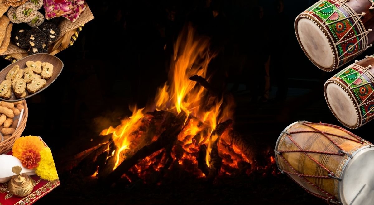 Lohri festival bonfire